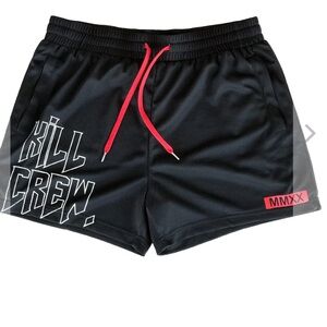 Kill Crew Muay Thai Shorts Black and red